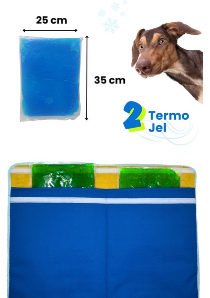 Serinletici Köpek Minderi 70×50 CM Mavi - 2 Jel Dahil Su Geçirmez ve Katlanabilir Kumaş modelleri