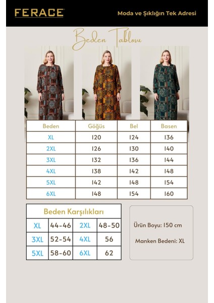 Kadın Büyük Beden Osmnalı Etnik Desen Elbise fiyatları