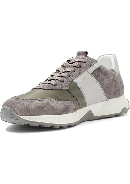 Erkek Gri Bağcıklı Süet Deri Sneaker fırsatları