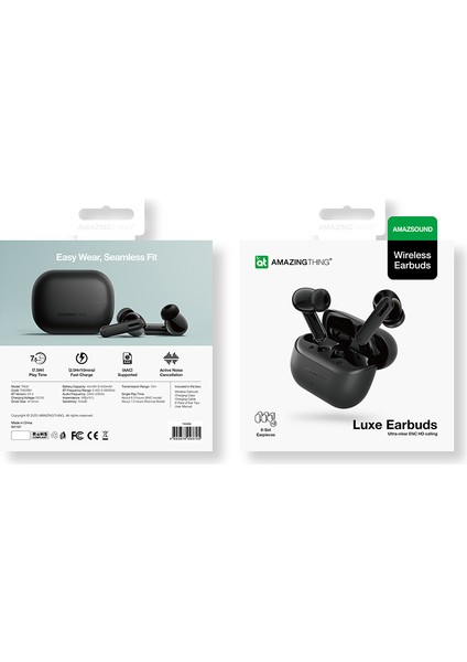 Amazsound Luxe Enc Teknolojili Kulak Içi Bluetooth kulaklık V5. 4