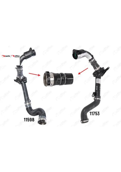 Turbo Hortumu Plastik Boru Hariç Ok Ile Gösterilen Küçük Hortum Fluence Megane Iıı 1.5 Dcı 08-15