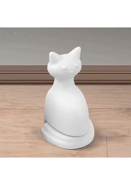 Beyaz 1 Adet Kedi Manyetik Kapı Durdurucu - Çarpışma Önleyici