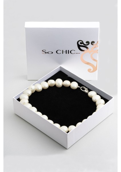 Catherine 18 Ayar Beyaz Altın Kaplama 46 cm Gümüş Inci Kolye indirimleri