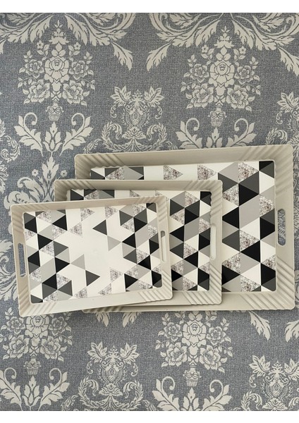 3 Lü Tepsi Seti - Çay Tepsileri - Sunum Tepsileri - Ikram Tepsileri fiyatları