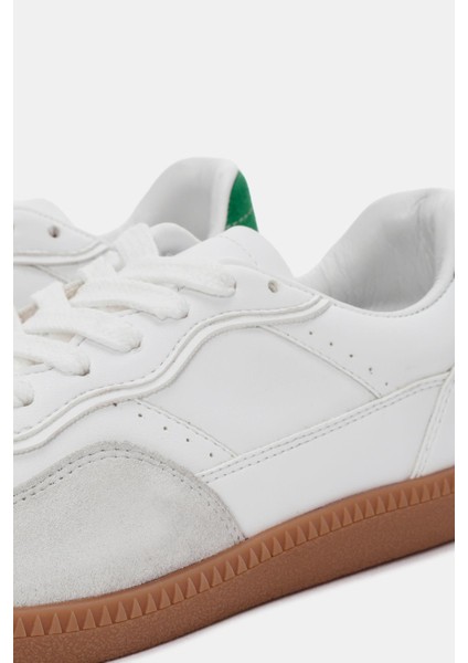 Celtic Kadın Beyaz-Yeşil Gerçek Deri Sneaker fırsatları