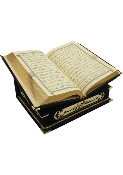 Kuranı Kerim Seti Rahleli Kadife Kutulu Siyah fırsatları