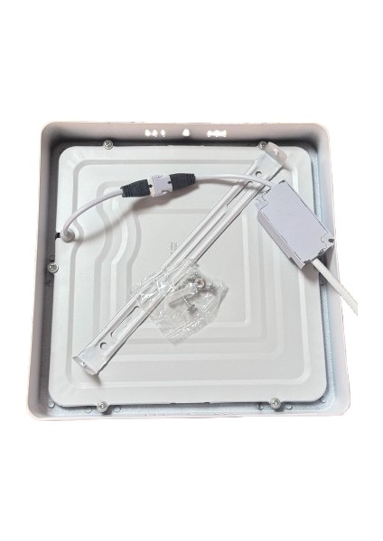 SENKRON2004 Kare 20W Sıvaüstü LED Panel Sarı Işık 3000K 1400LM Beyaz Metal Gövde 20,4cm genişlik indirimleri