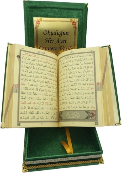 Raşel Orta Boy Plaket Kutulu Kuranı Kerim Yeşil fiyatları