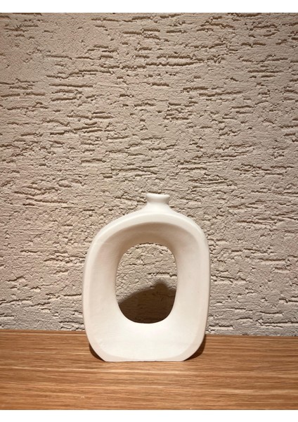 Modern Bohem Tarz Beyaz Taş Tozu Dekoratif Vazo Seti (2'li) fırsatları