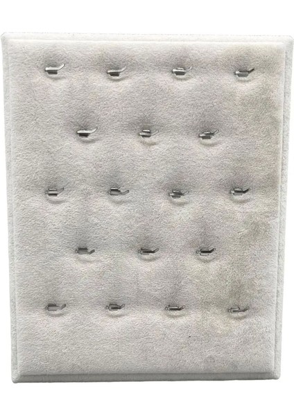 Krem Renk Süet Kumaş Ayaklı Takı Sergileme Standı 20/16 cm modelleri