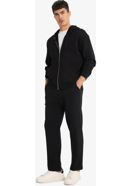 Regular Fit Eşofman Altı İçi Polarlı Basic Düz Cepli Beli Bağcıklı Düz Paça D7836AX25SP