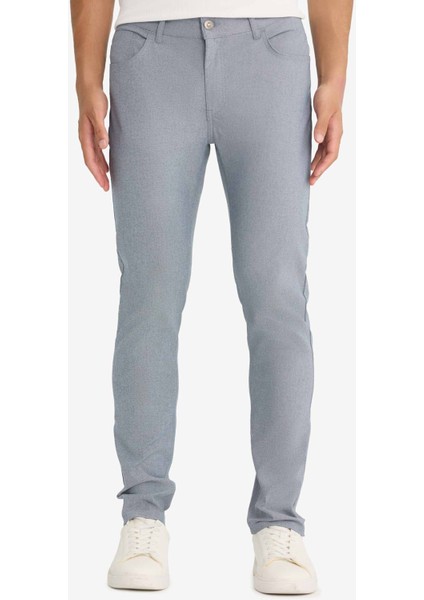 Yazlık Chino Kanvas Dokulu Pantolon Slim Fit Dar Kesim Cepli Dar Paça T1055AZ25SP