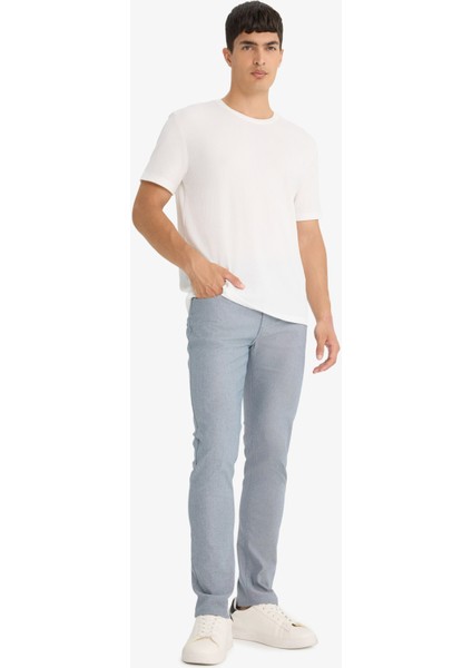 Yazlık Chino Kanvas Dokulu Pantolon Slim Fit Dar Kesim Cepli Dar Paça T1055AZ25SP fiyatları