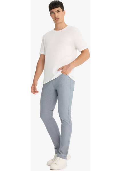 Yazlık Chino Kanvas Dokulu Pantolon Slim Fit Dar Kesim Cepli Dar Paça T1055AZ25SP fırsatları