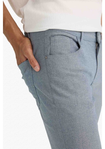 Yazlık Chino Kanvas Dokulu Pantolon Slim Fit Dar Kesim Cepli Dar Paça T1055AZ25SP indirimleri