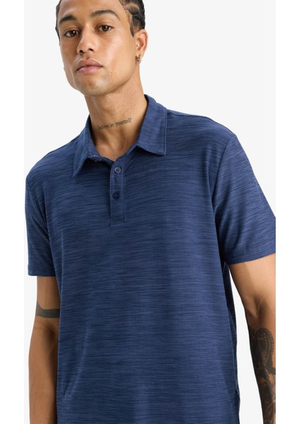 fit Standart Fit Sporcu Kısa Kollu Polo TIŞÖRT D9241AX25SP