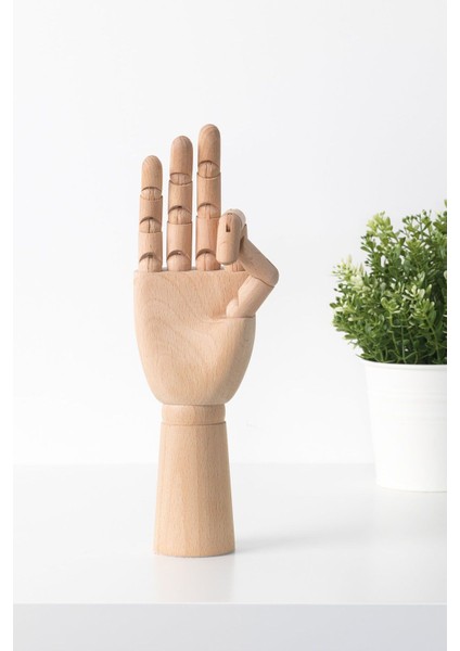 El Şekilli Ahşap Takı Askısı, 30cm, Şık ve Kullanışlı Depolama Çözümü fırsatları