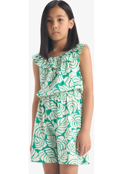 Kız Çocuk Desenli Kolsuz Tulum E5803A825SM fırsatları