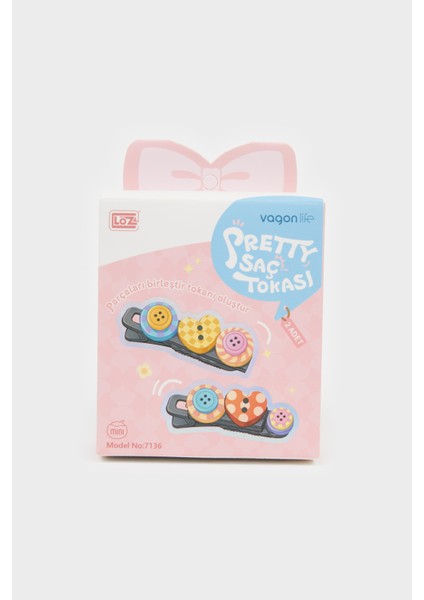 Kız Çocuk 2'li Kalpli Saç Tokası F1699A8NS fiyatları