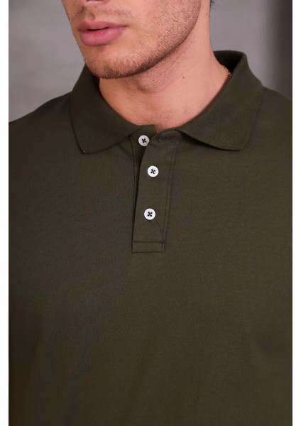 Erkek Slim Fit Pamuklu Yumuşak Doku Nefes Alan Kumaş Yakalı Tişört modelleri