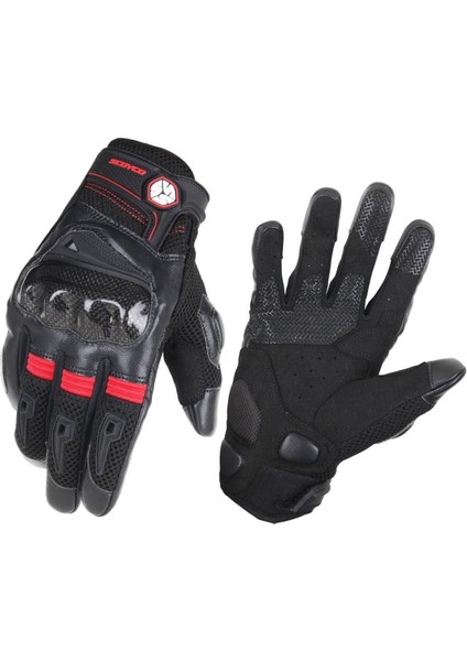 MC57W Carbon Dokunmatik Yazlik Kadin Motosiklet Eldiveni