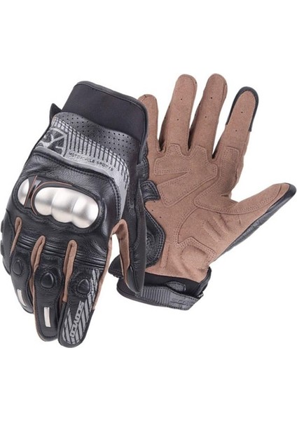 MC60 Deri Kevlar Kaplama Dokunmatik Motosiklet Eldiveni