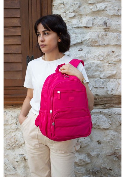 Young 17303 Pembe Laptop Bölmeli Unisex Sırt Çantası modelleri