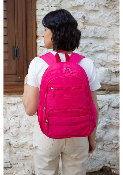 Young 17303 Pembe Laptop Bölmeli Unisex Sırt Çantası fırsatları