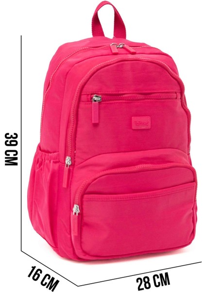 Young 17303 Pembe Laptop Bölmeli Unisex Sırt Çantası