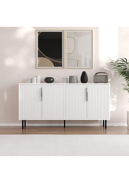 Clara 150CM Konsol, Çok Amaçlı Dolap, Kitaplık, Ayakkabılık,