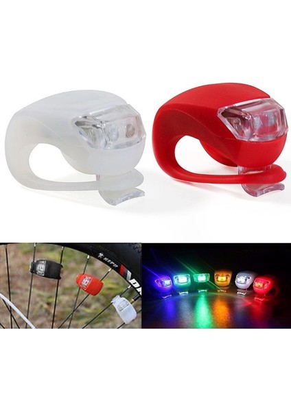 2'li LED Bisiklet Lambası Ön ve Arka Için Aydınlatma Seti 3 Modlu Çakarlı Işık modelleri