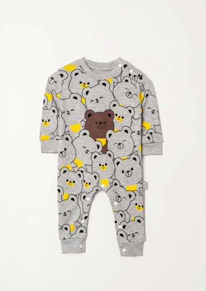 Teddy Bear Baskılı Tulum