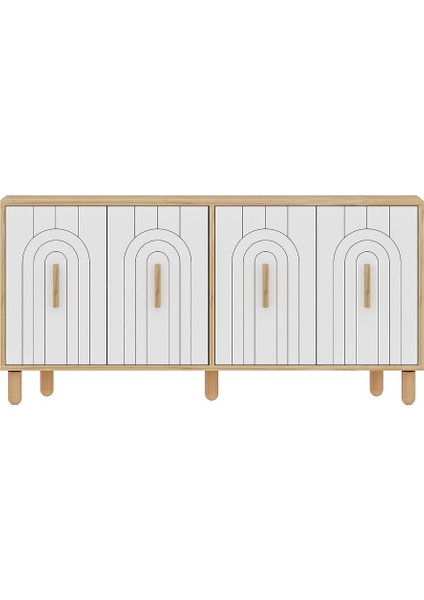 Tigerr 150CM Konsol,tv Sehpası,kitaplık,çok Amaçlı Dolap Ahşap Ayaklı fırsatları