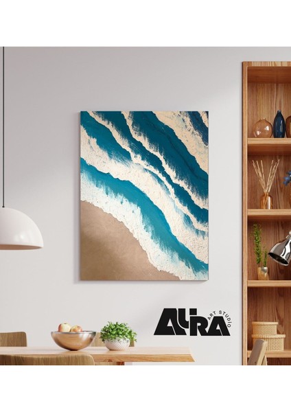 Özel Tasarım Dokulu Tablo Deniz ve Kumsal modelleri