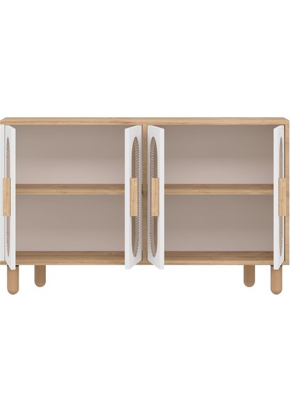 Siena Hazeran 120CM Konsol, Çok Amaçlı Dolap, Ayakkabılık, Kahve Köşesi, Kitaplık, Tv Sehpası fırsatları