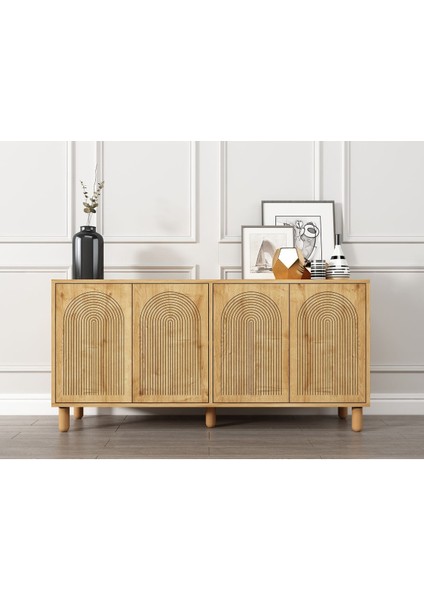 Doresta Konsol 150CM Tv Sehpası,kitaplık, Çok Amaçlı Dolap