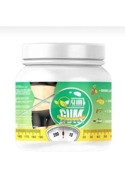 Slim - Bromelain-Garcinia-L Carnitine-Green Tea Ekstraktlı Dolgulu Sakız - 275 gr
