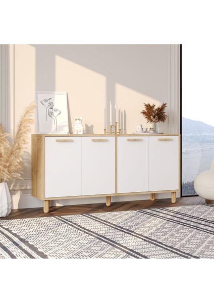 Venedikk 150CM Konsol,tv Sehpası,kitaplık,çok Amaçlı Dolap Ahşap Ayaklı fiyatları