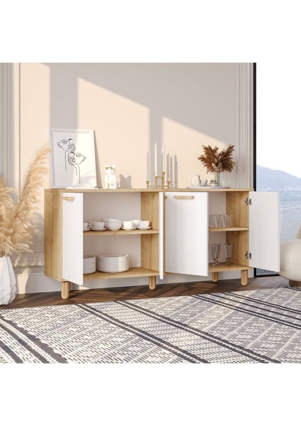 Venedikk 150CM Konsol,tv Sehpası,kitaplık,çok Amaçlı Dolap Ahşap Ayaklı modelleri