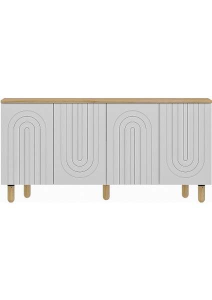 Hardy Konsol,çok Amaçlı Dolap, 150CM, Beyaz&meşe fırsatları