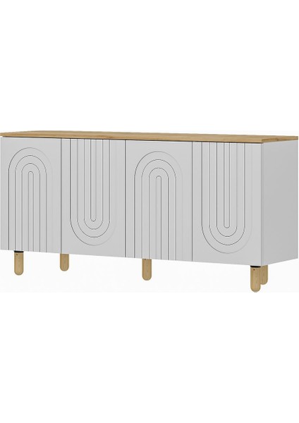 Hardy Konsol,çok Amaçlı Dolap, 150CM, Beyaz&meşe indirimleri