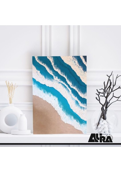 Özel Tasarım Dokulu Tablo Deniz ve Kumsal fırsatları