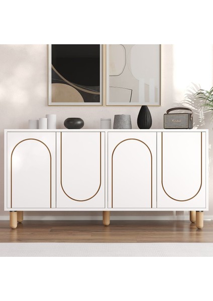 Verona 150CM Mdf Kapaklı Desen Konsol