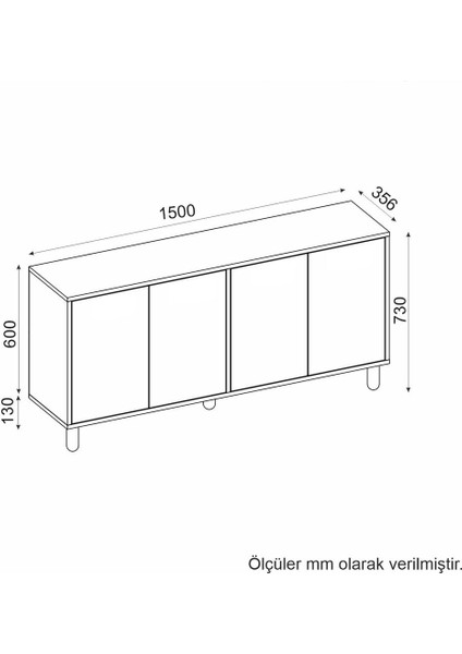 Verona 150CM Mdf Kapaklı Desen Konsol indirimleri