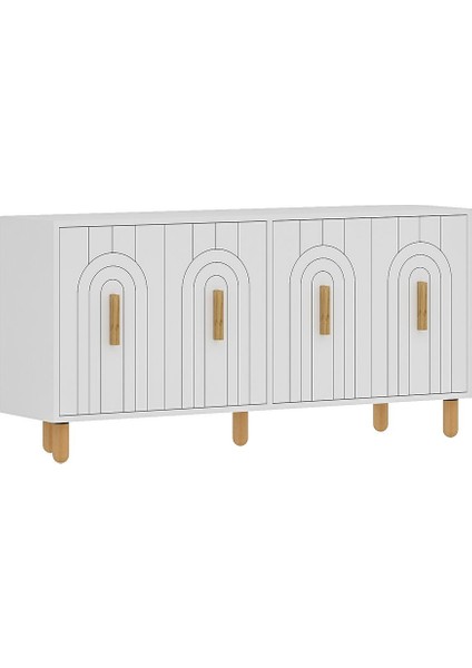 Tigerr 150CM Konsol,tv Sehpası,kitaplık,çok Amaçlı Dolap Ahşap Ayaklı indirimleri