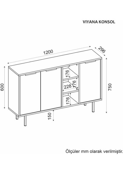 Viyana Konsol,çok Amaçlı Dolap, Ayakkabılık,kahve Köşesi,kitaplık,tv Sehpası