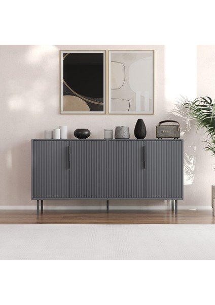 Clara 150CM Konsol, Çok Amaçlı Dolap, Kitaplık, Ayakkabılık,