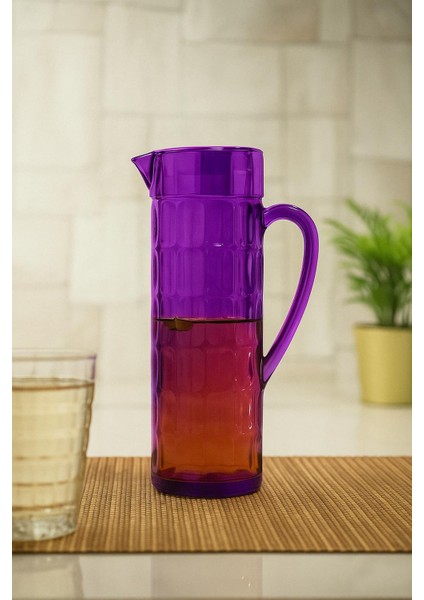 Akrilik Allegra 1,5 Lt Mor Sürahi (Buzdolabı Kapak Rafına Sığar)