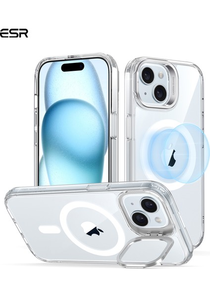 Iphone 15 Halolock Magsafe Classic Hybrid Silikon Kılıf Şeffaf Standlı
