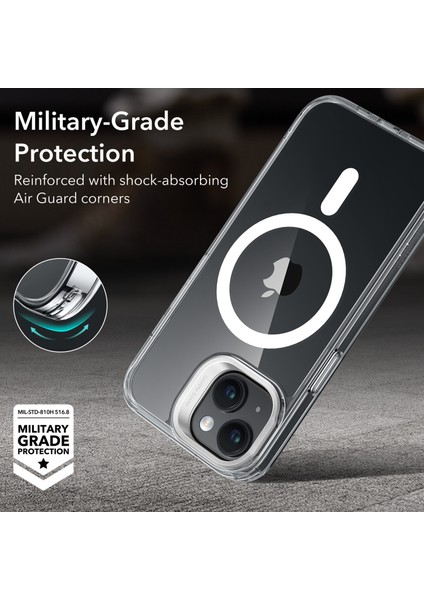 Iphone 15 Halolock Magsafe Classic Hybrid Silikon Kılıf Şeffaf Standlı indirimleri
